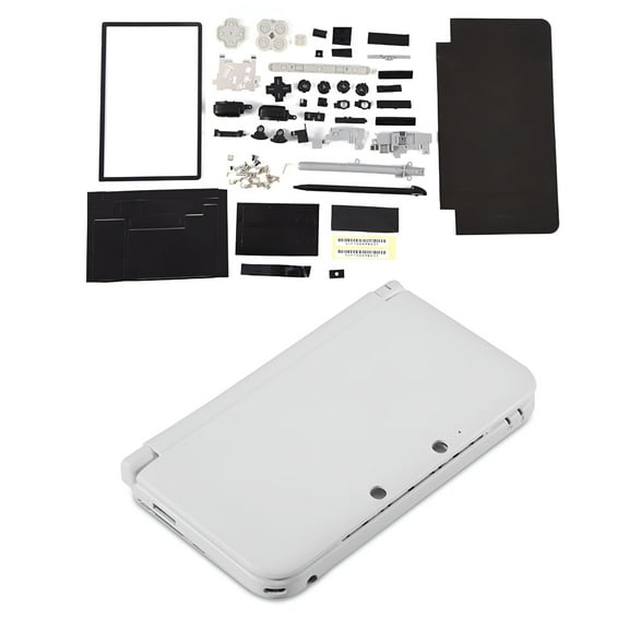GJX Full Housing Case Cover Shell Repair Parts Complete Replacement Kit For 3Ds Xl White
