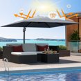 thumbnail image 2 of Danolapsi 10' x 10' Extra Large Square Cantilever Umbrella - UV Protection, Adjustable Tilt, Sturdy Base, Weather-Resistant Fabric，Easy Assembly, 2 of 6