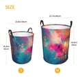 thumbnail image 3 of Fotbe Colorful Lightbulb Abstract Pattern Laundry Basket with Handles, Waterproof Large Laundry Hamper, Wash Bag for Corner Dorm, Rolling Laundry Basket with Handles-Small, 3 of 6