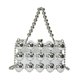 thumbnail image 1 of Bolso de mano con correa de cadena para mujer, bolso de hombro con cadena para cumpleaños, trabajo y viajes. Plata, 1 of 7