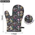 thumbnail image 6 of Cute Oven Mitts,Day Of the Dead Halloween Pattern Oven Mitt 2-Pack Set,Kitchen Gloves for Oven,Heat Resistant Oven Mitts 7.7"x12", 6 of 7