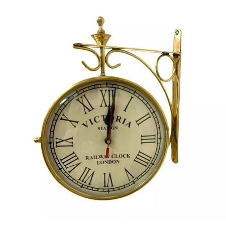 8 Vintage Railway Station Clock Double Sided Station Clock Nautical Railway Wall Clock Home - 30