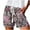 Green, variant on Sakmal Shorts Women 5" Pink Hawaiian Beach Vacation Floral Print Shorts with Pockets