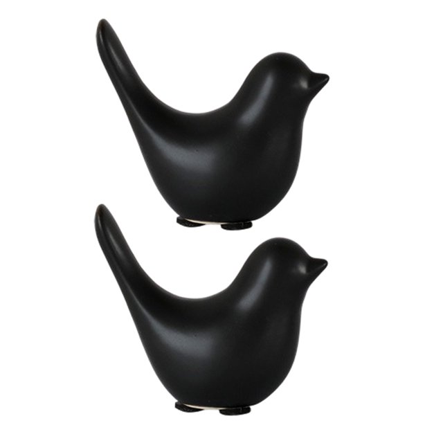 2 piezas de cerámica moderna estatuil de pájaro ornamental escultura Sunnimix estatuilla de pájaro de cerámica