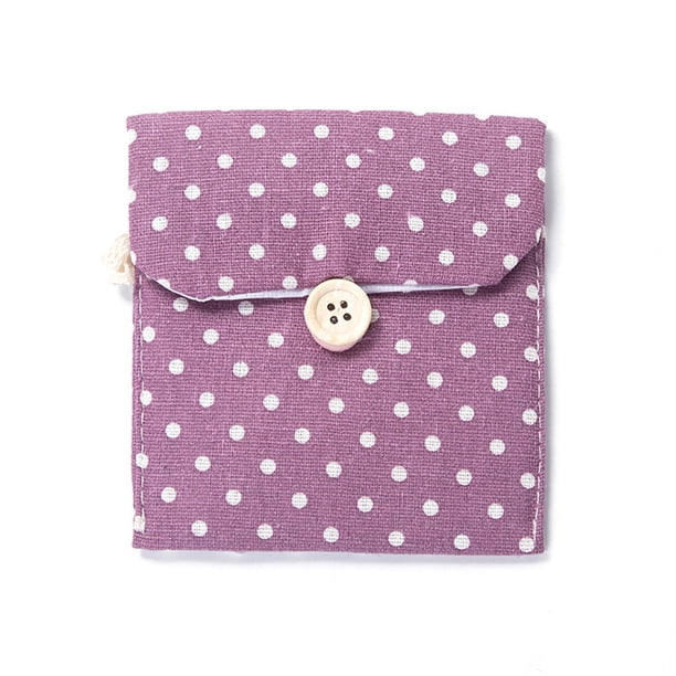 Yuarrent Soporte de tampón para monedas de lino para mujer, almohadilla sanitaria cosmética, organizador de gran capacidad, bolsa de almacenamiento, Almacenamiento y organización del hogar Púrpura Yuarrent HA077316-02