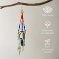 thumbnail image 3 of Ilios Innova | Colgante Decorativo Boho Azul para Maceta, soporte artesanal tejido a mano en algodón, decoración colgante para plantas de interior y exterior., 3 of 9
