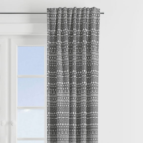 Bacati Scribbles Rod Pocket Blackout Curtain Panel, 42" x 84"