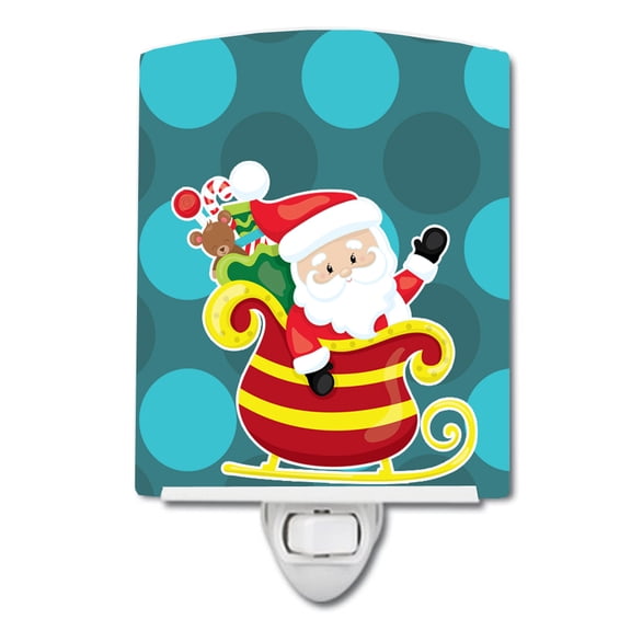 Caroline's Treasures BB9023CNL Christmas Santa Claus Sleigh Ceramic Night Light, 6x4x3", multicolor