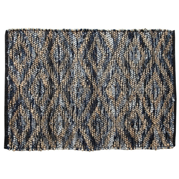 Home Weavers Parker Denim Accent Rug Living Room Rug, Machine Washable Reversible Area Rugs, Rug For Living Room, Accent Rugs, Soft Foldable Indoor Floor rug, Easy To Clean, 2' x 3', Blue