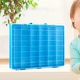 thumbnail image 1 of Elodie Toy Storage Box 48 Grids Clear with Handle Storage Bin for Beads Nuts Sewing Blue, 1 of 8