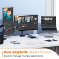 thumbnail image 4 of Estación de acoplamiento USB C TOBENONE con triple pantalla, 13 en 1, 65 W, 4 of 9