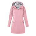 thumbnail image 4 of GEWSEY Rain Jacket Women Waterproof Lightweight Full Zip Lined Long Raincoat with Hood Outdoor Windbreaker Trench Coat Outerwear (Pink, 3XL), 4 of 8