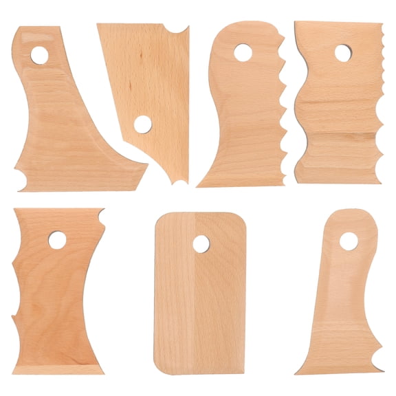 OUNONA  7 Pcs Clay Sculpting Kit Air Dry Pottery Tool Set