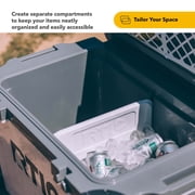 RTIC 52 Quart Ultra-Light Hard Cooler Bundle, with Freezable Divider & Dry Basket, Darl Grey & Cool Grey