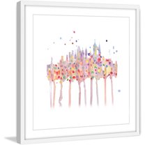 "Confetti Drips" Framed Painting Print