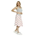 thumbnail image 4 of Women's Strawberry Spring Season Fruits A-line Printed Skirt Casual Wear, M, Vermilion Green, by Ambesonne, 4 of 6