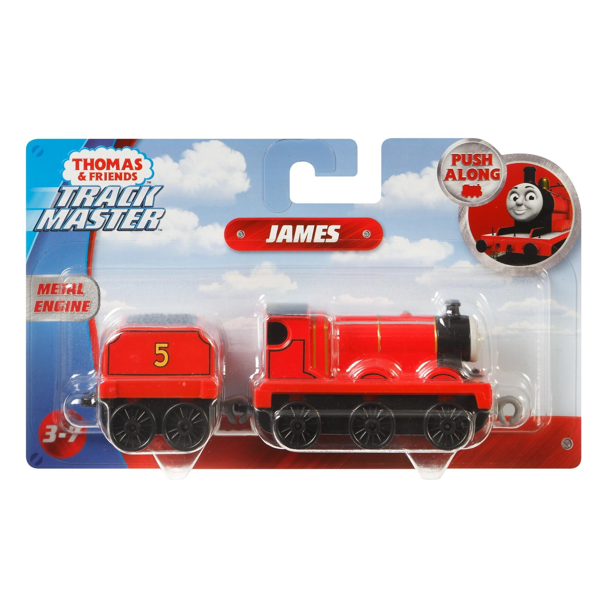 Thomas & Friends Trackmaster Push Along James Metal Engine 5 Red Train Gpd77 for sale online