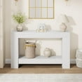thumbnail image 1 of Long Console Table, 2-Tier Farmhouse Sofa Table Behind Couch, Rectangular Accent Console with Storage for Hallway Foyer Entrance, 1 of 8