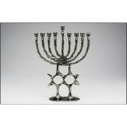 Judaica PM-JUD003 12'' x 10'' Star Menorah by Patrick Meyers