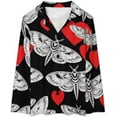 thumbnail image 4 of Top-kevin Women's Pajama Sets Pizza Slice Pattern Long Sleeve Lounge Sets Pjs Sleepwear with Pockets, 4 of 12