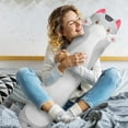 thumbnail image 4 of Almohada corporal Mewaii Long Cat Plush Kids Grey Cat 70 cm, 4 of 8