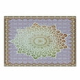 thumbnail image 1 of Ethnic Cutting Board, Microcosm Mandala with Floral Petal Forms in Soft Pastel Tone Illustration, Decorative Tempered Glass Cutting and Serving Board, Small Size, Mint Lilac, by Ambesonne, 1 of 1