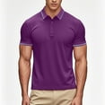 thumbnail image 4 of VgaVtl Polo Womens Shirt Short Sleeve Collared Blouse for Women Loose Fitness Solid Color Casual Button Tops,Purple L, 4 of 8