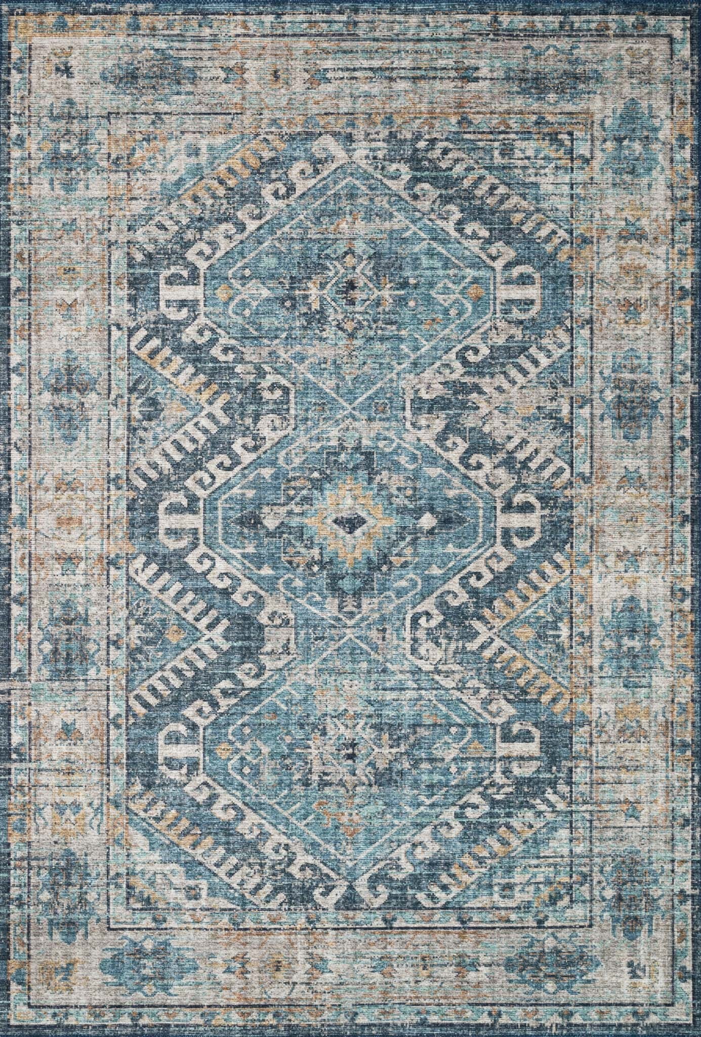 Loloi II Skye Oriental Denim / Natural Area Rug
