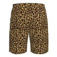 thumbnail image 6 of Kdxio Gold Glitter Leopard Pattern Mens Casual Shorts - Drawstring Summer Beach Sports Shorts for Men, 6 of 9