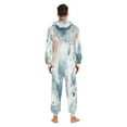 thumbnail image 7 of 1 Piece Adult Onesie Pajamas Cozy & Loose-Fit Sleepsuit Loungewear with Pockets Watercolor Ink Splashes Pattern Large, 7 of 7