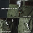 thumbnail image 6 of Key Unity Belt Key Clip, KM00 Titanium Double Side Quick Release Key Holder with Detachable Keyring for Belt Pants Loop Pocket, Gray, 6 of 10
