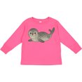 thumbnail image 3 of Inktastic Adorable Seal Illustration Cute Animal Art Boys or Girls Long Sleeve Toddler T-Shirt, 3 of 5