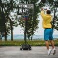thumbnail image 2 of Patiojoy Portable Basketball Hoop 8-10FT Height Adjustable Basketball Hoop System w/ 44" Backboard Fillable Base, 2 of 10