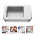 thumbnail image 5 of KAKOWELY Boîte de Rangement pour Ongles 5 Pcs Boîte en Métal en Étain avec Couvercles de Fenêtre Étui de Rangement Vide Contenants Rectangulaires Peut avec Grande Fenêtre Transparente pour Bougies Bonbons Baumes Trésors, 5 of 5