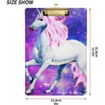thumbnail image 2 of FMSHPON Horse Unicorn Clipboard Hardboard Wood Nursing Clip Board and Pull for Standard A4 Letter 13x9 inches, 2 of 5