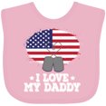 thumbnail image 3 of Inktastic I Love My Daddy Military Son Daughter Boys or Girls Baby Bib, 3 of 4