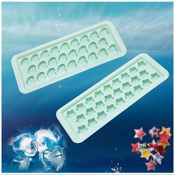 ibasenice 2-Pack Heart Shape Maker Tray Green Color with Multiple Compartments for Home and Party Use