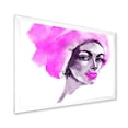 thumbnail image 2 of Designart 'Afro American Pink Woman Fashion Portrait' Modern Framed Art Print, 2 of 4