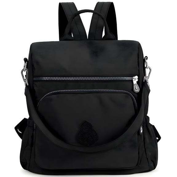 GASTROPOD Small Nylon Travel Backpack Purse Waterproof Shoulder Bag Casual Lightweight Daypack for Women Womens Backpack Purse (Black)