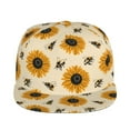 thumbnail image 2 of Fotbe Sunflowers And Bee Flat Bill Visor Cap Classic Snapback Hat Polyester Foam Trucker Hat Trucker Cap Adjustable Baseball Cap, 2 of 9
