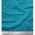 thumbnail image 1 of Soimoi Blue Modal Satin Fabric Brush Stroke Abstract Print Sewing Fabric Yard 42 Inch Wide, 1 of 3