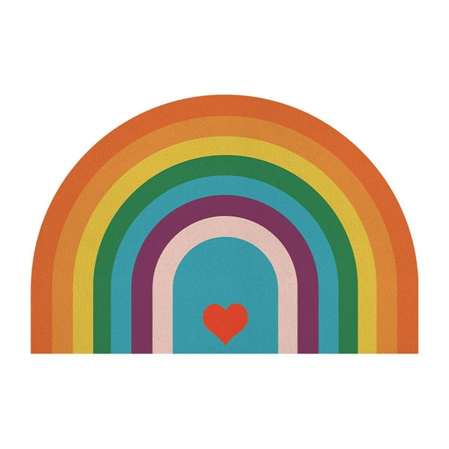 TopLLC Pride, Rainbows Decorate Mat - Front Door Mat - Bath Rug Super Absorbent Quick Dry - Rubber Backing Non Slip Washable Bathroom Floor Mats - 16x24 Inch