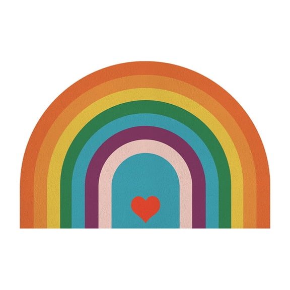 Wovilon Rainbows Decorate Mat - Front Door Mat - Bath Rug Super Absorbent Quick Dry - Rubber Backing Non Slip Washable Bathroom Floor Mats - 16x24 IN