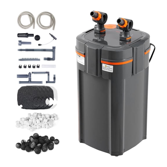 Aquarium Filter 660GPH Canister Filter, 235 Gallon, Ultra-Quiet with UV, Submersible Power Filter for Fish Tanks, Multiple Function 25W