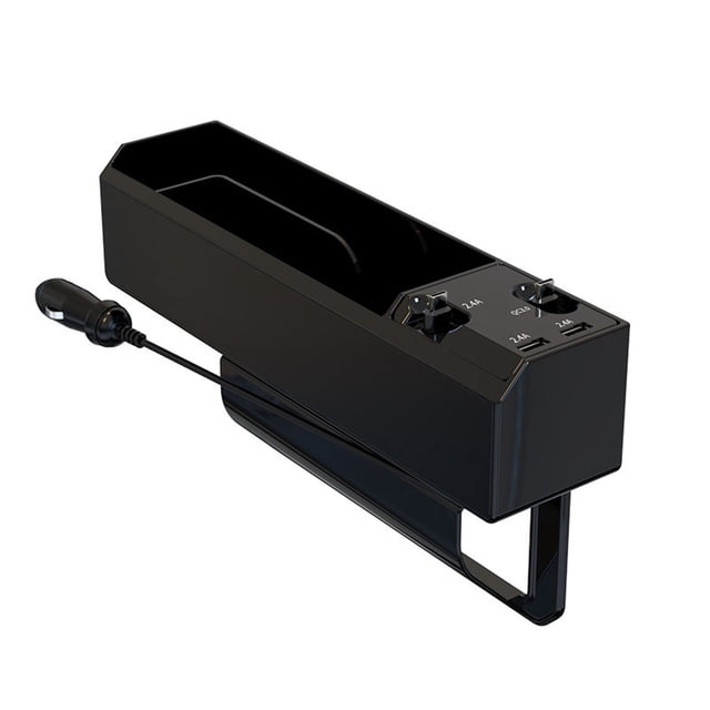 COM1950s Type C Charger, Usb C Cable, Car Seat Slit Storage Box with Cable Car Charger Multifunctional Storage Box Double Usb Storage Box Fast Charging Qc3.0 Type C, Usb C Charger, Usb C Charger Cable