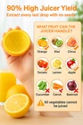 Electric Citrus Juicer Rechargeable Hands-Free Masticating Orange Lemon Squeezer
