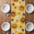 thumbnail image 4 of Table Runner 48 Inches Long for Kitchen Dining, Sunflower Dresser Scarf Farmhouse, Dining Table Decorations for Wedding/Parties, Yellow Floral Elegant Pastoral Flowers Rustic 13 x 48 In, 4 of 8