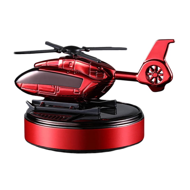 Solar Powered Car Air Helicopter Aromatherapy Diffuser with Rotating Propeller for Automotive Interior Decoration and