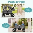 thumbnail image 5 of Infans Wagon Stroller for 2 Kids Push Pull Double Stroller with Adjustable Handle, 5 of 7
