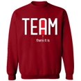 thumbnail image 2 of OXI Crewneck Sweatshirt - Team There It is, Basic Casual Sweatshirts for Men's and Women Fleece Sweatshirt Long Sleeve - Antiquee Cherry Small, 2 of 2